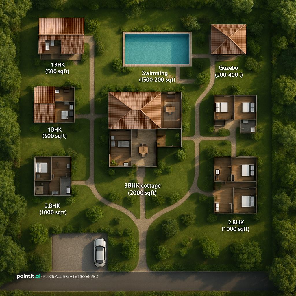 Charming Cottages with Shared Amenities for Cottage Style Interior Design