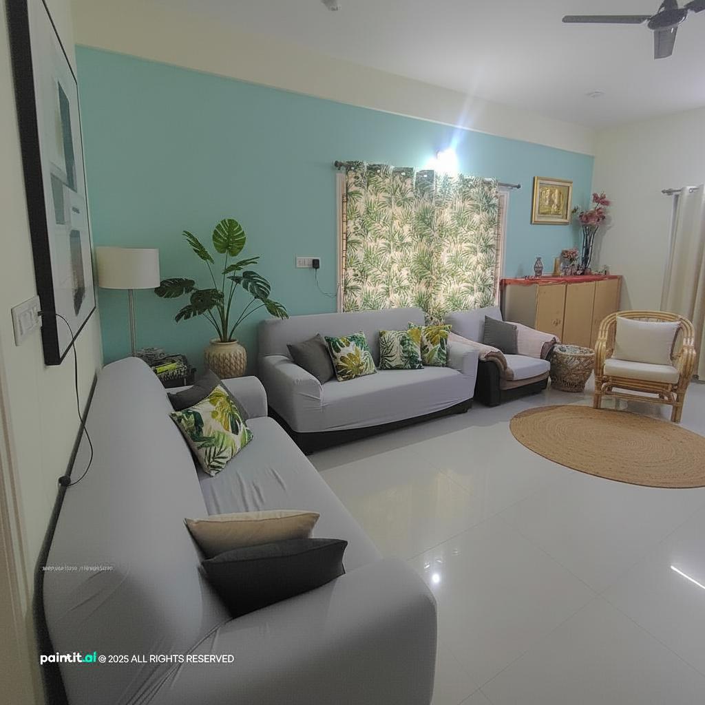 Teal and Mustard Living Room: Decor Inspiration | Paintit.ai - 7