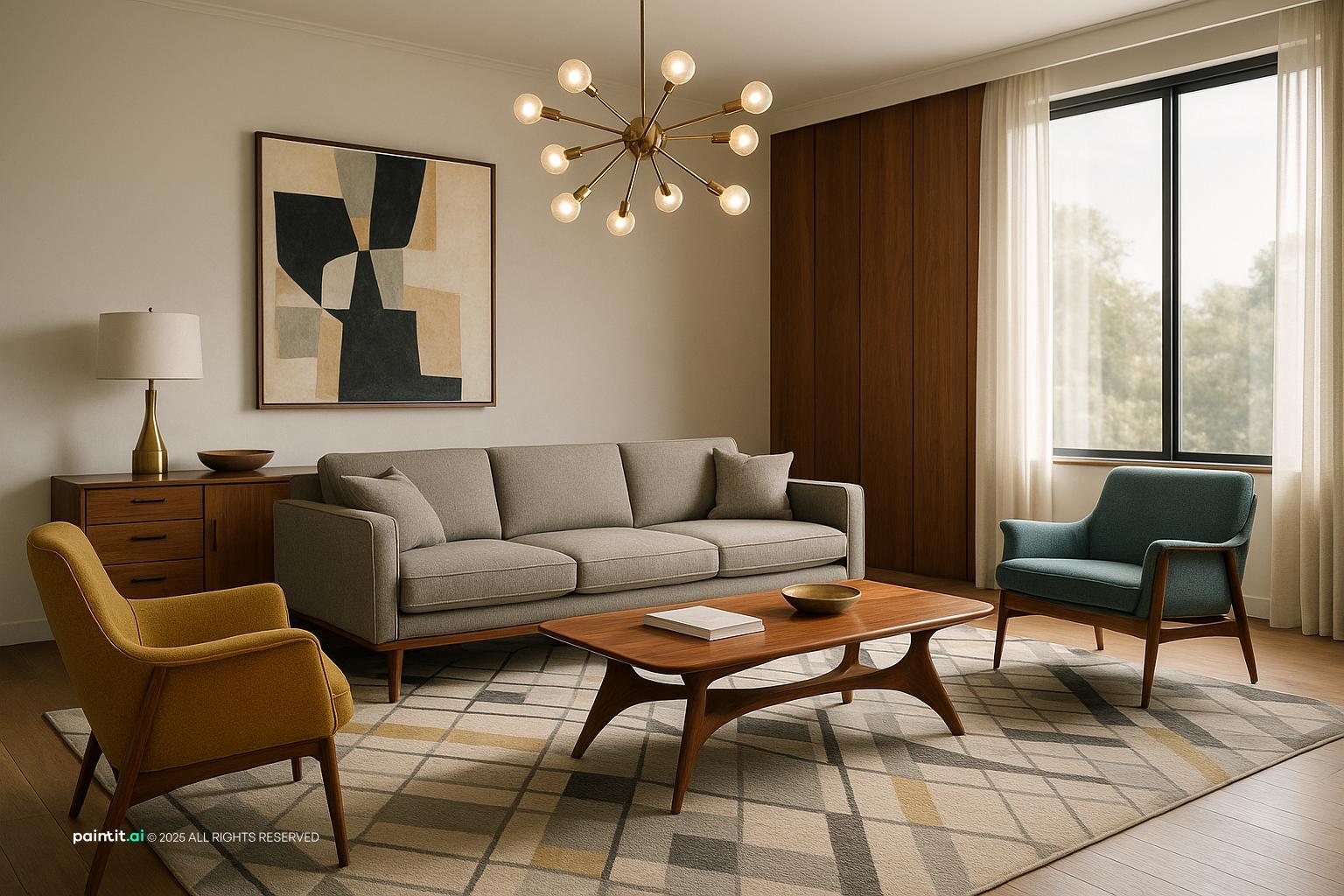 Stylish Midcentury Modern Living Room Design spooky halloween living room