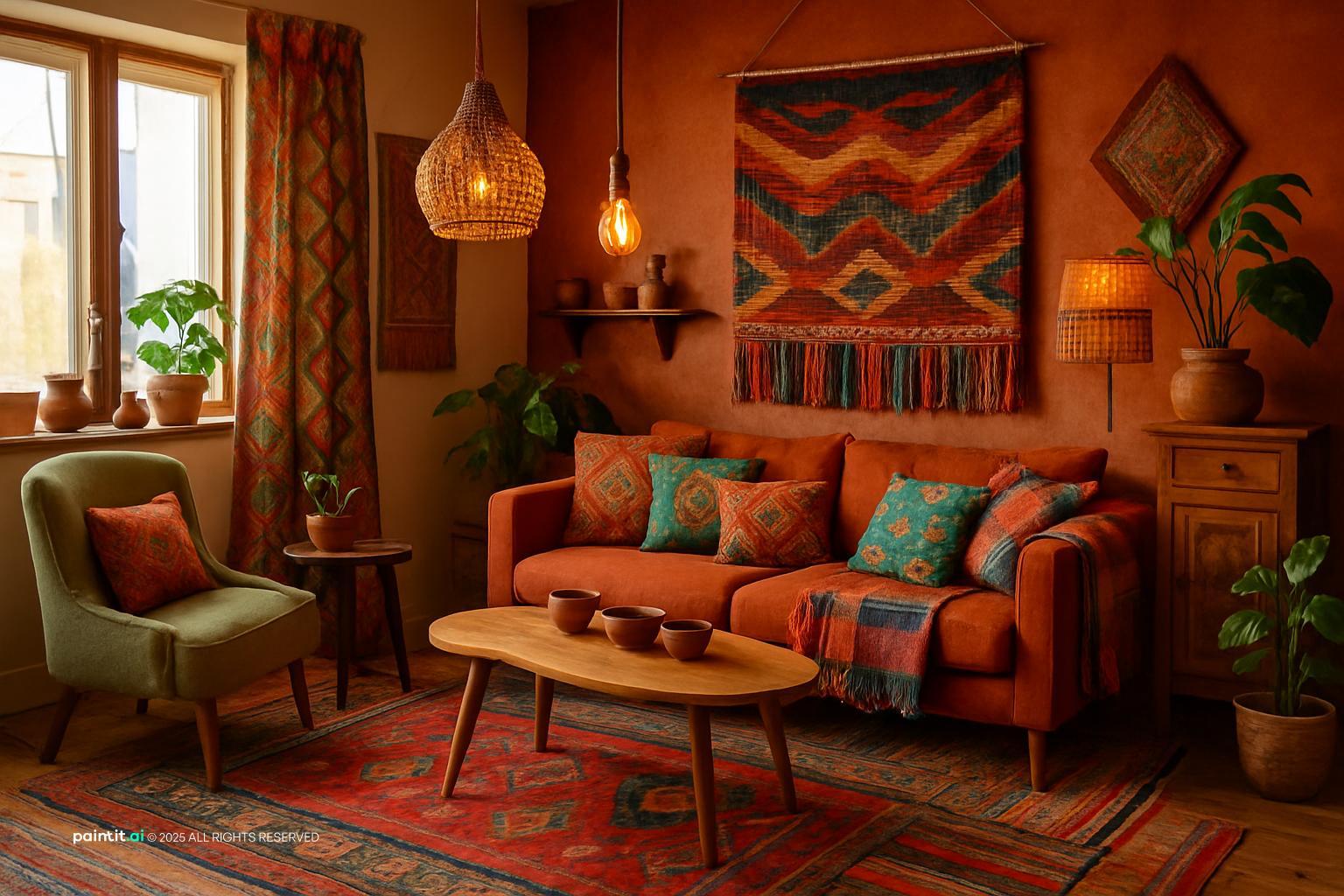 Boho Coastal Living Room: Design Inspiration | Paintit.ai - 23