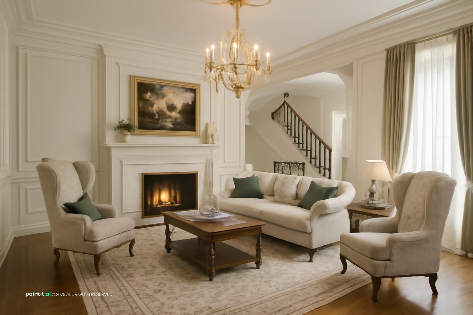 Luxury Neoclassical Living Room - Design Inspiration | Paintit.ai - 15