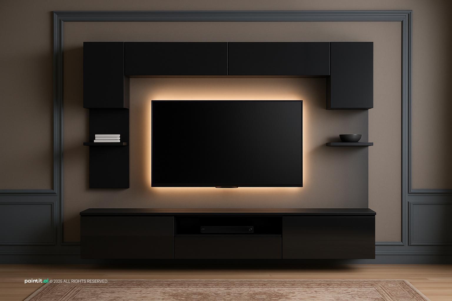 Built In Living Room: Custom Cabinetry Designs | Paintit.ai - 3