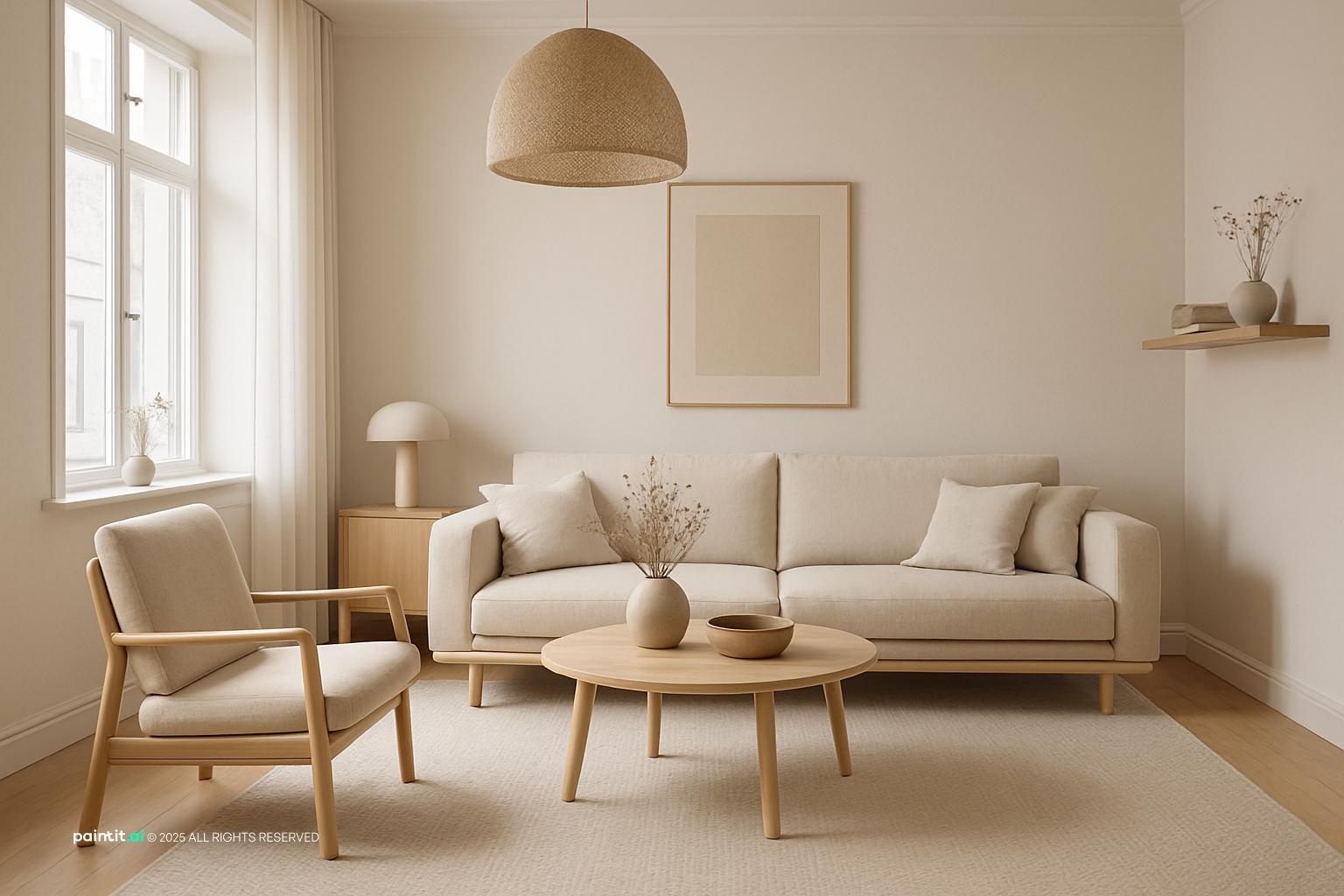 Rustic Scandinavian Living Room - Design Concepts | Paintit.ai - 24