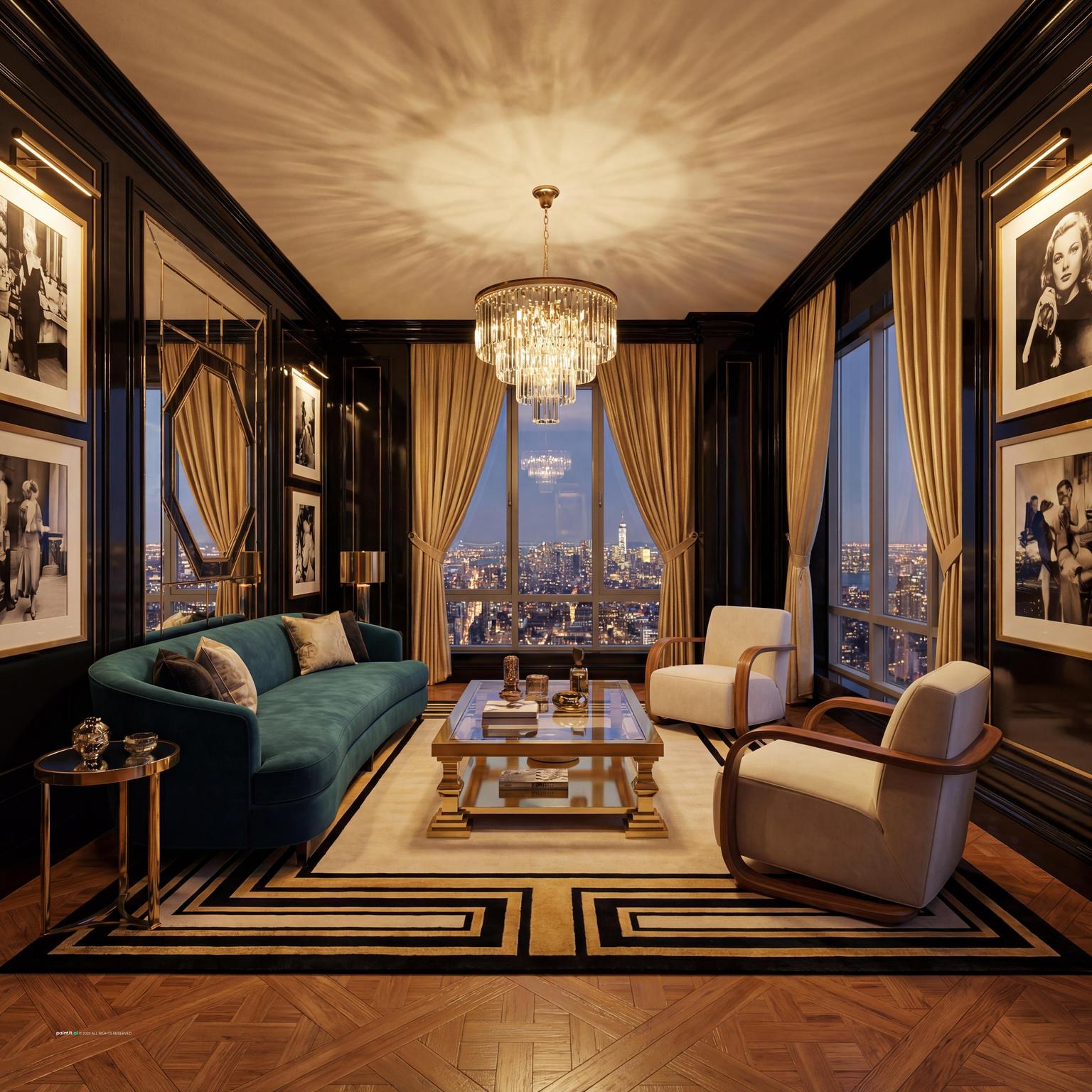 Luxurious Art Deco Urban Apartment for 1930s Interior Design Style