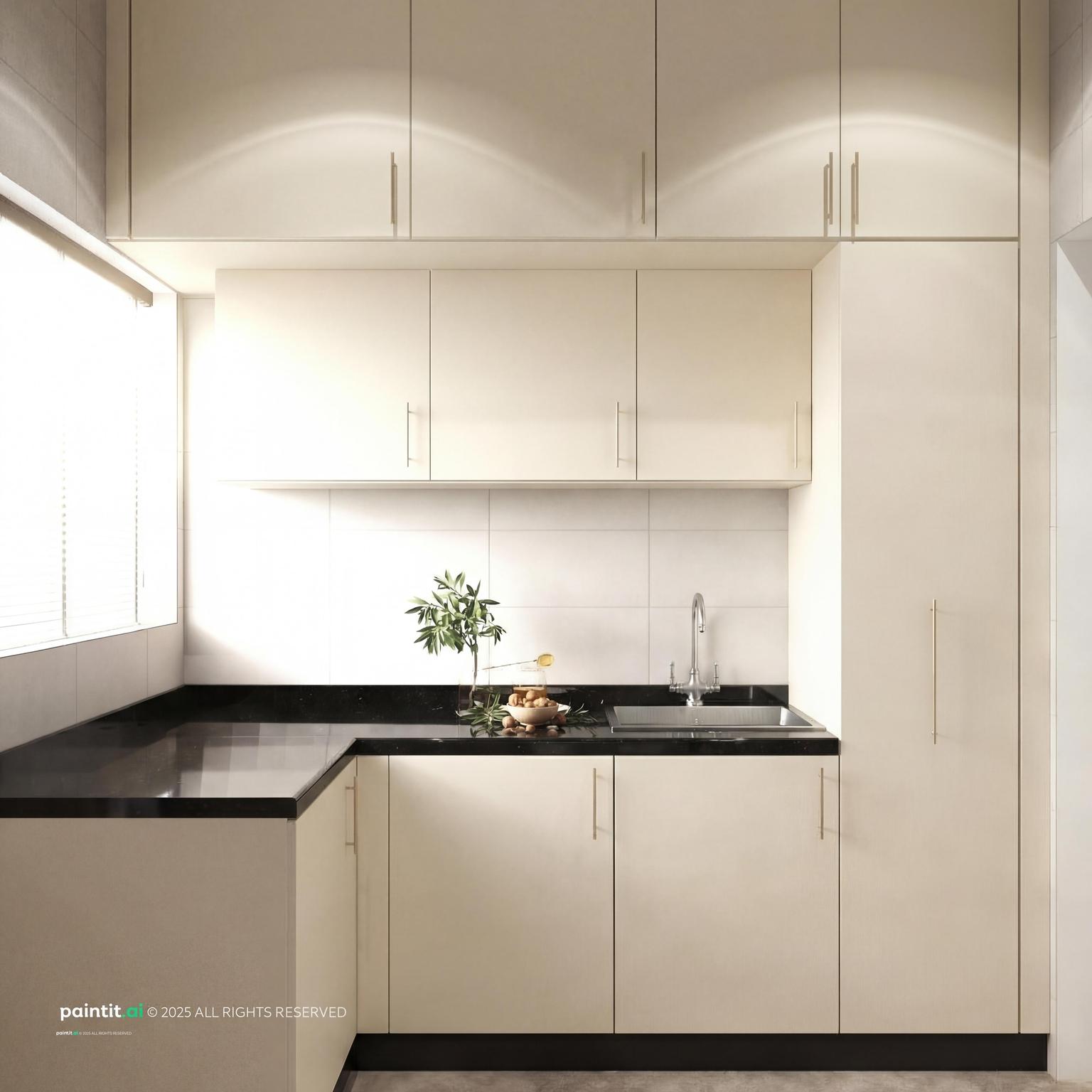 White Kitchen and Living Room: Elegant Interiors | Paintit.ai - 21