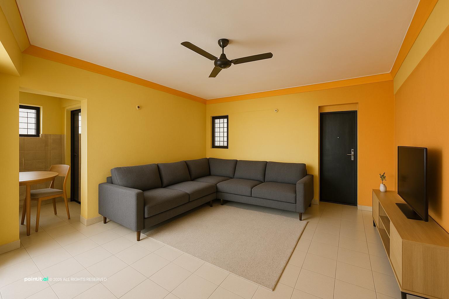 Yellow Living Room - Bright Decor Concepts | Paintit.ai - 31