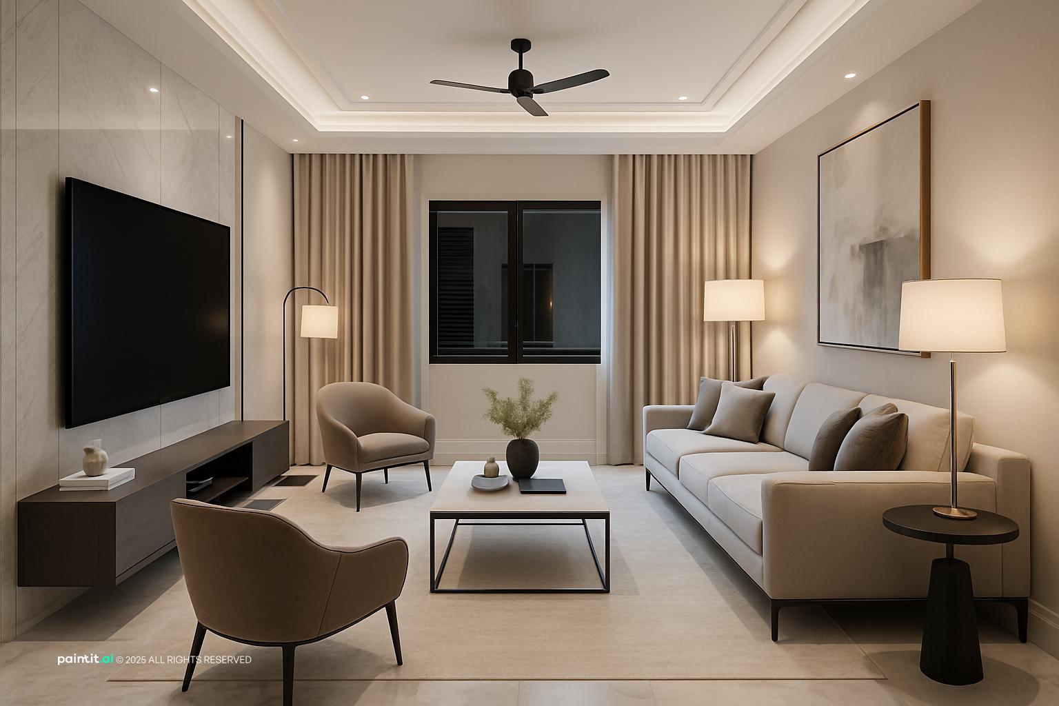 Modern Cottage Living Room - Design Ideas | Paintit.ai - 23