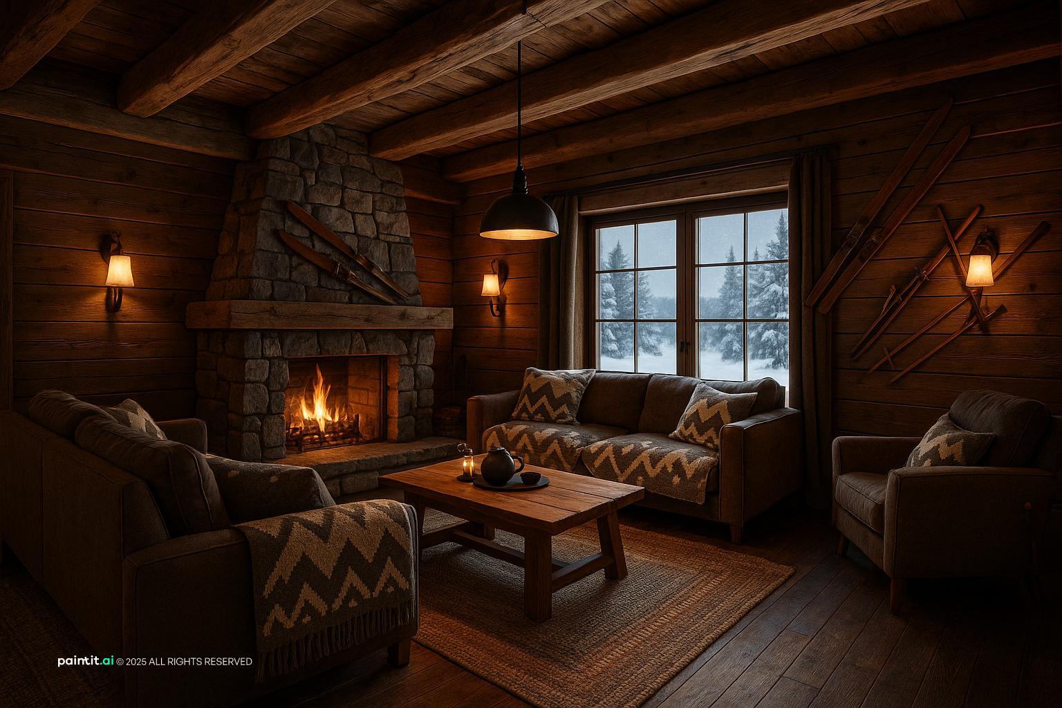 Cabin Living Room - Cozy Decor Ideas | Paintit.ai - 26