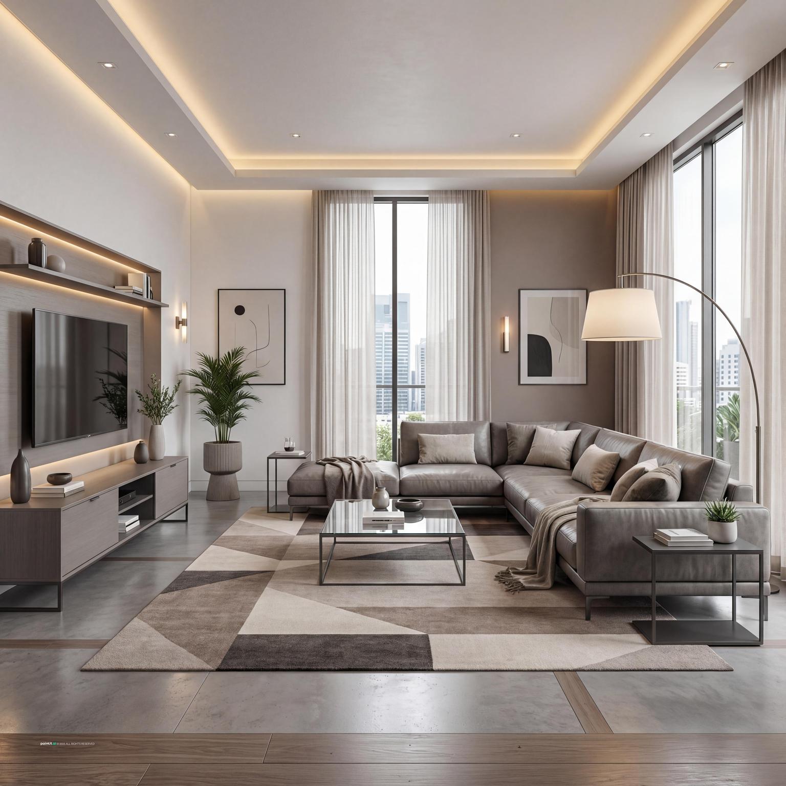 Award-winning modern living room design showcasing a sophisticated palette of emerald green textiles and elegant gold accents in a refined setting.