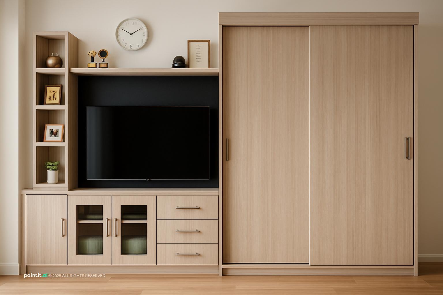 Built In Living Room: Custom Cabinetry Designs | Paintit.ai - 11