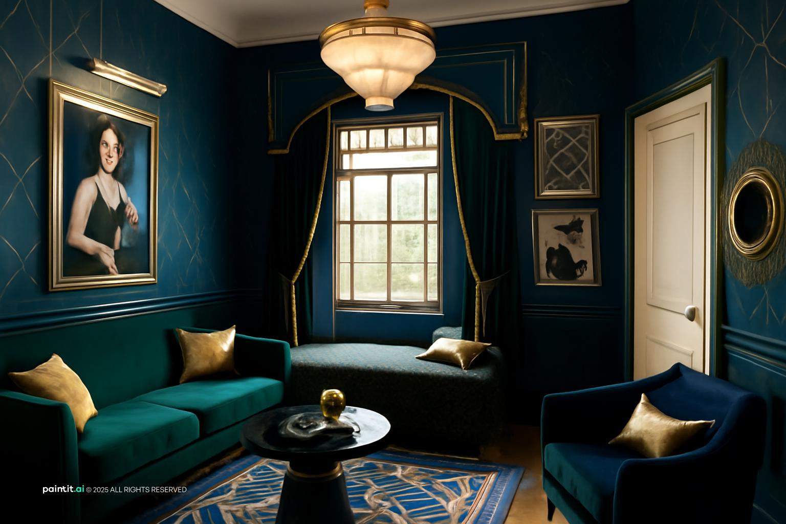 1920s Art Deco Living Room: Interior Design Ideas | Paintit.ai - 10