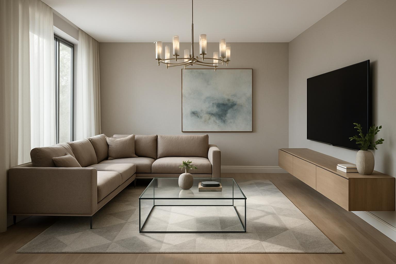 Living Room Wall Paint Ideas with Painted Wall Color and Metal Accents showing painted wall color, metal accents, plants and greenery for Living Room Wa...