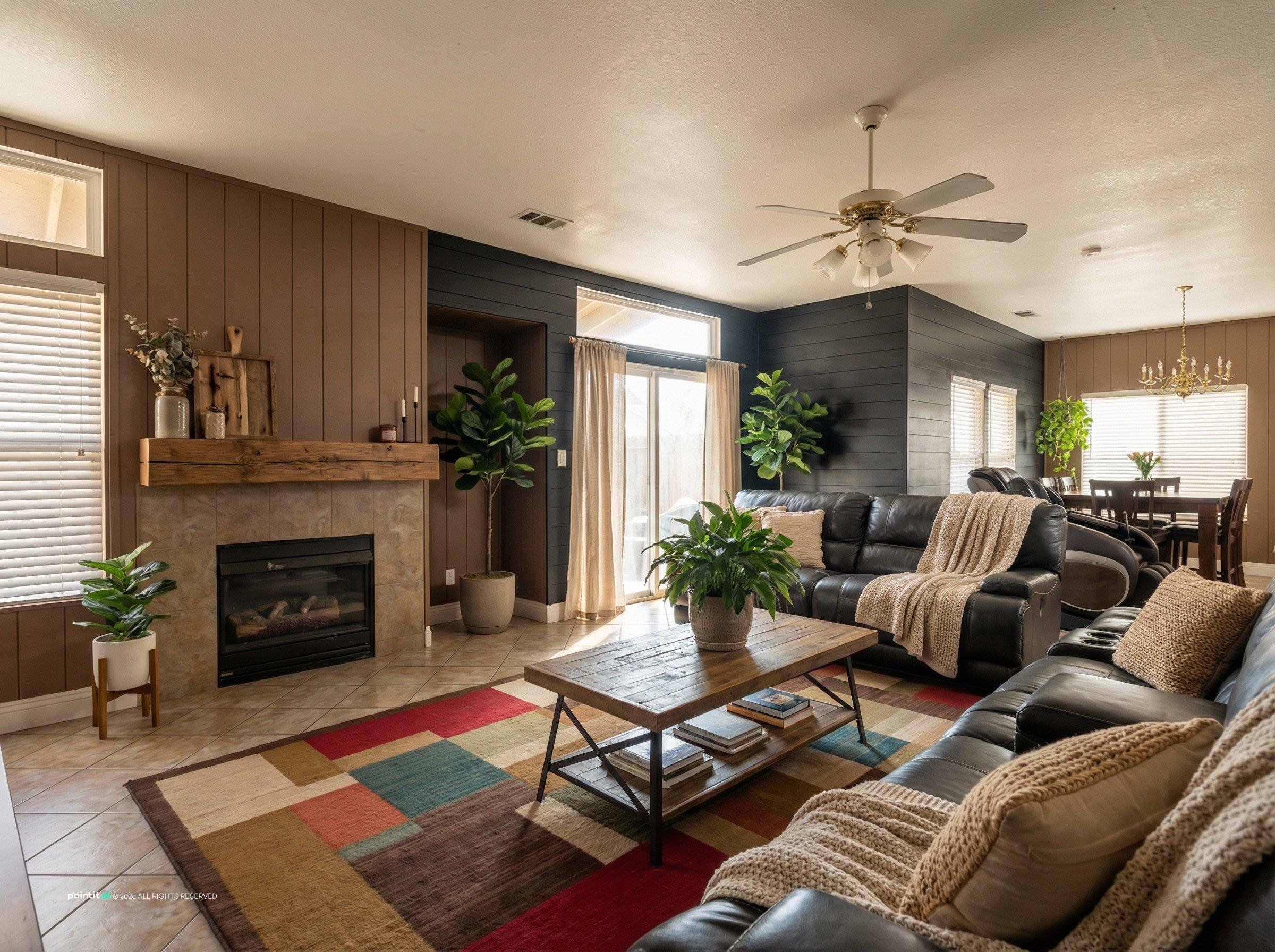 Wood Paneling Living Room Ideas - Design Inspiration | Paintit.ai - 30