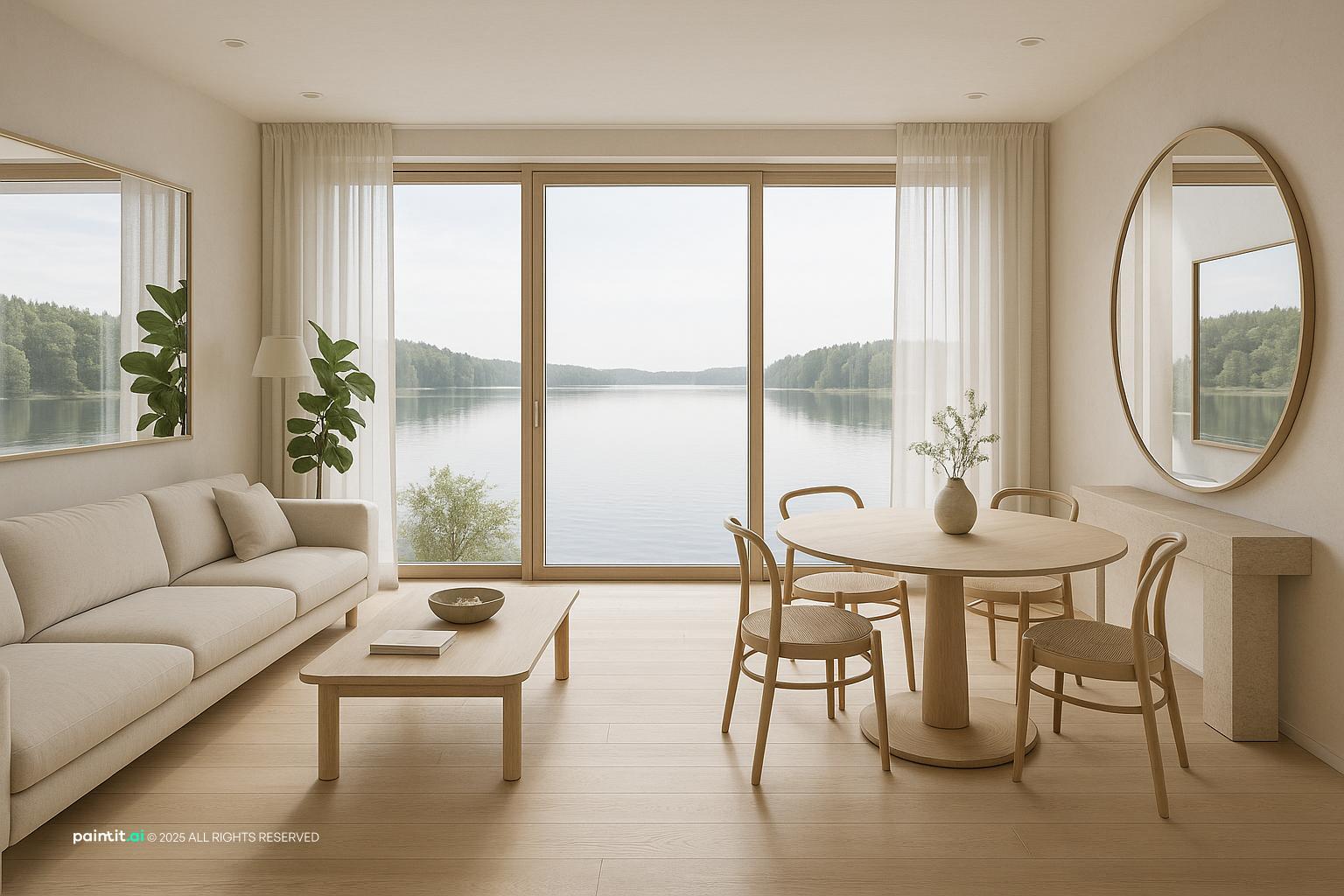 Scandinavian Living & Dining Room Design inspired by Living Room Dining Room Combo