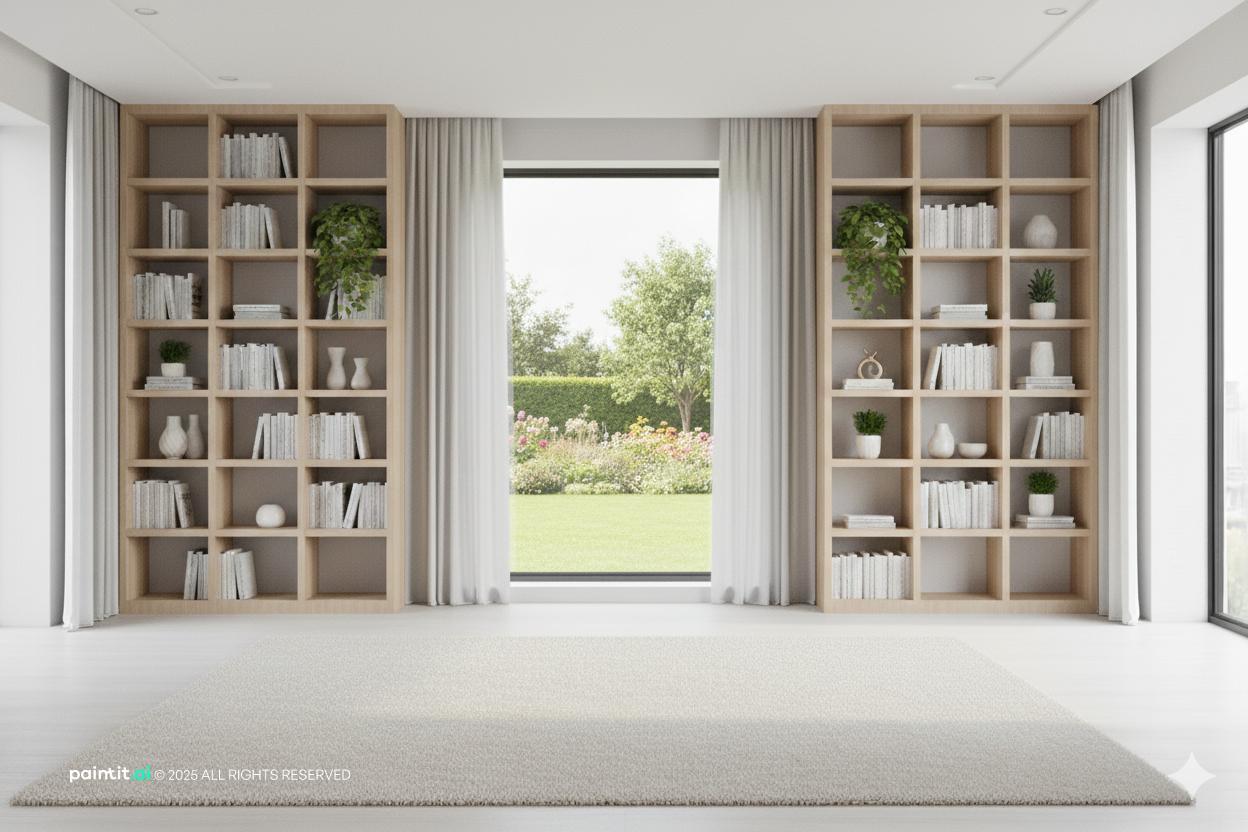 Living Room Library: Elegant Storage Solutions | Paintit.ai - 23