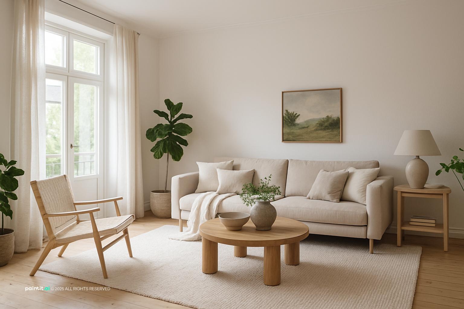 Rustic Scandinavian Living Room - Design Concepts | Paintit.ai - 16