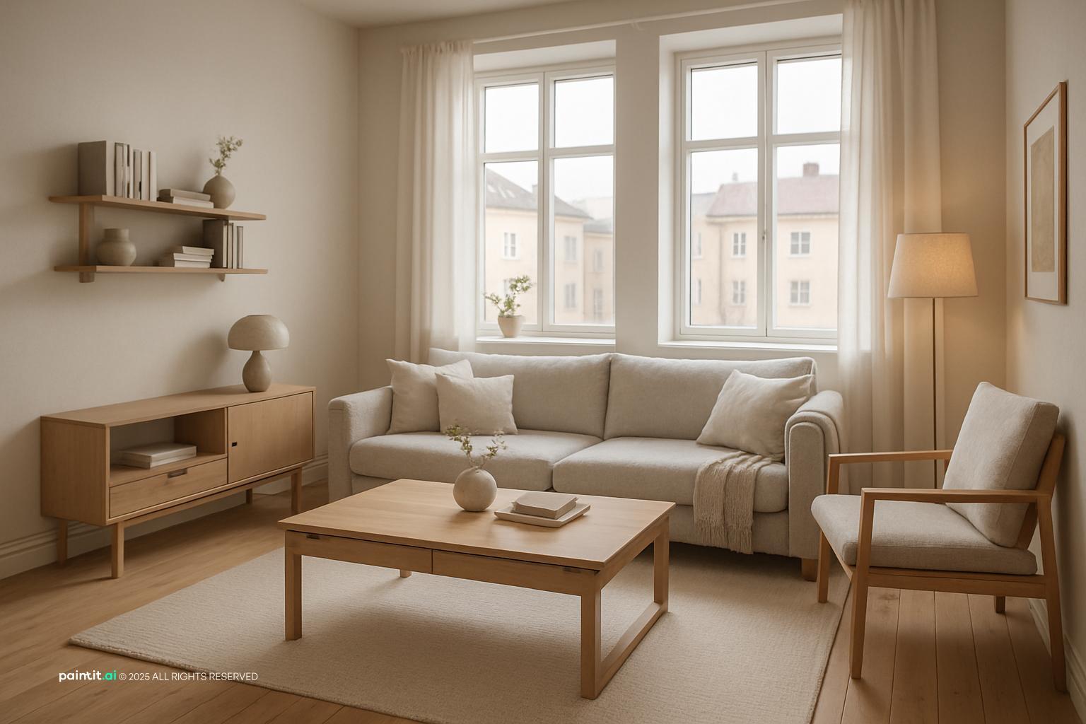 Rustic Scandinavian Living Room - Design Concepts | Paintit.ai - 25