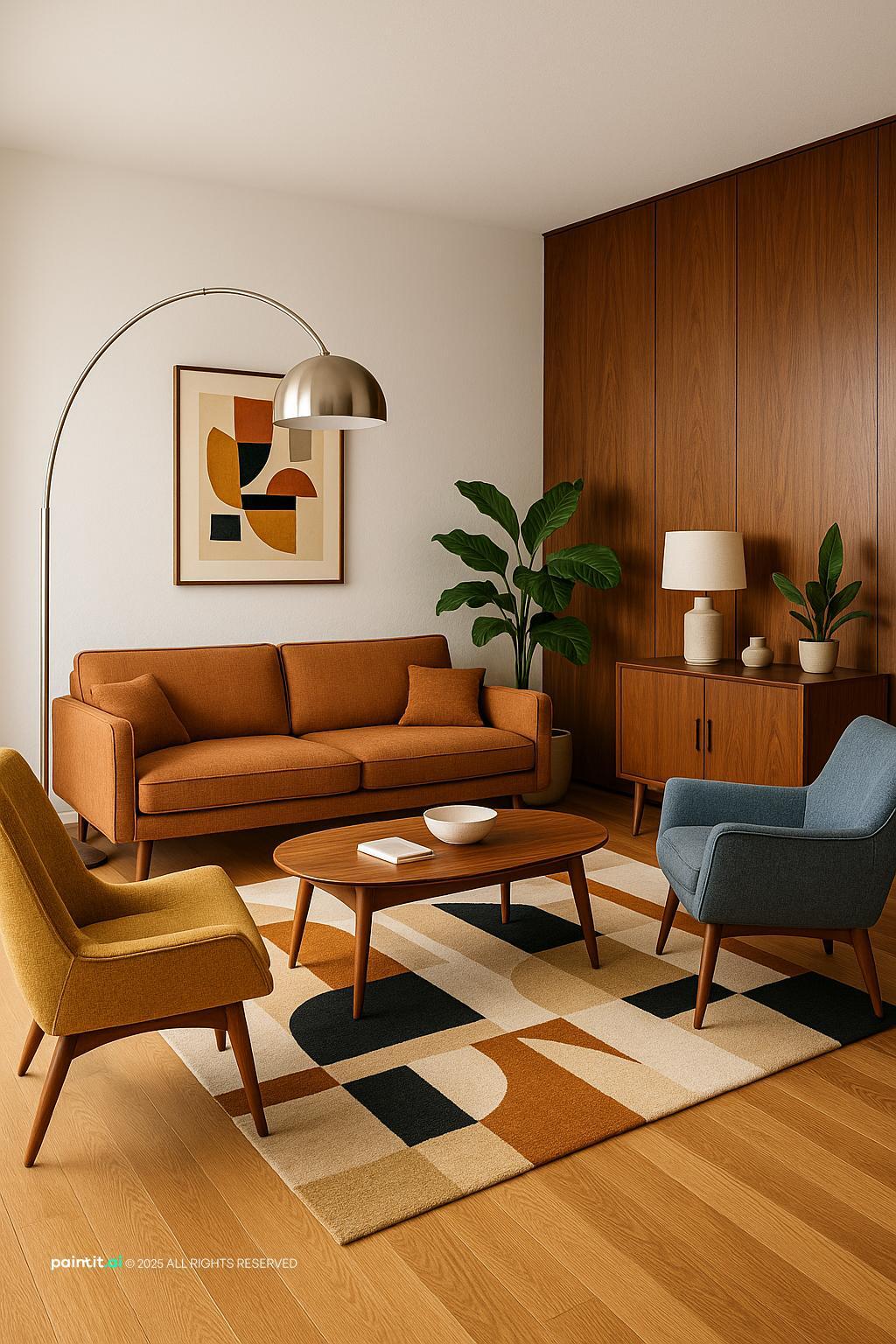 White Wood Paneling Living Room - Design Ideas & Style Guide | Paintit.ai - 36