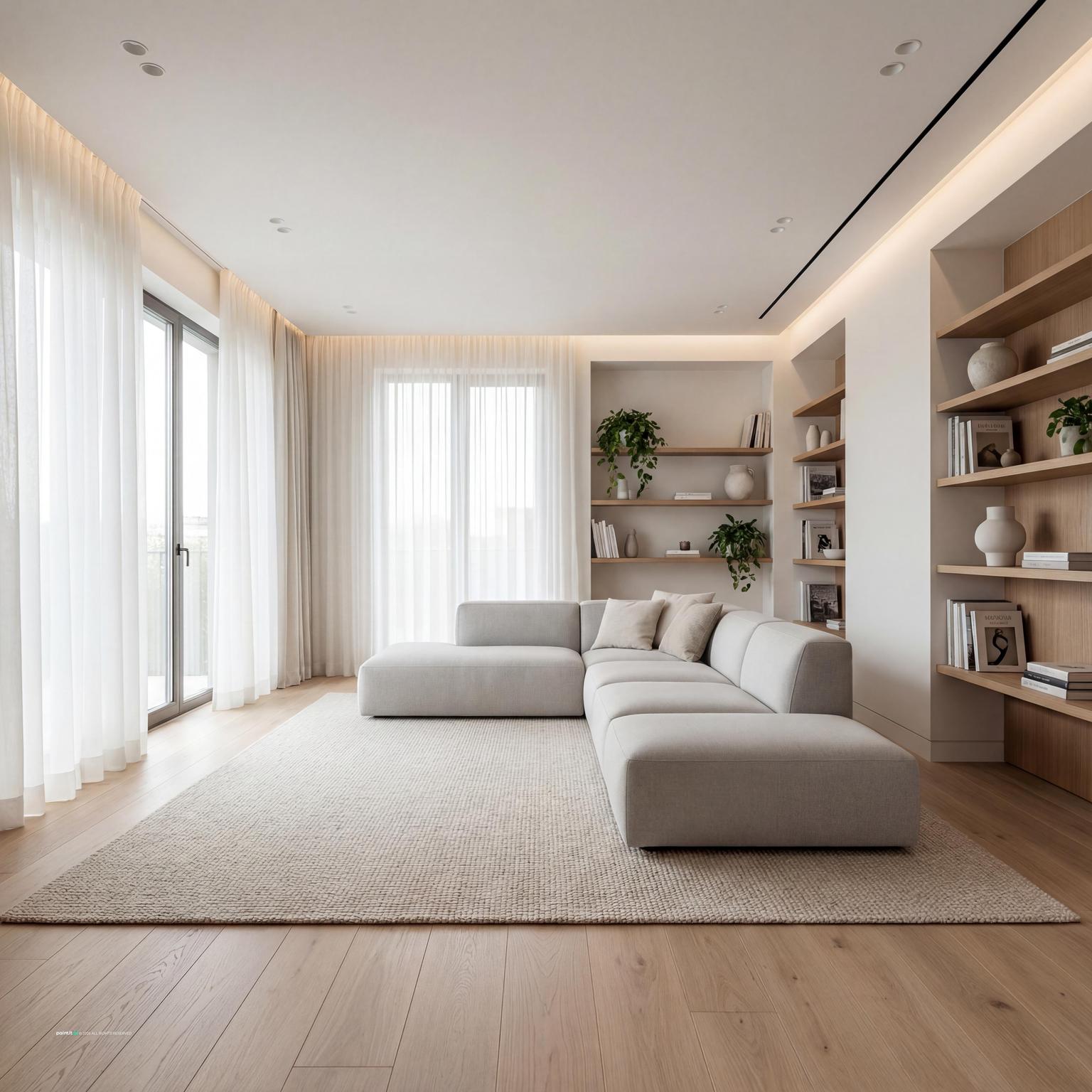 Minimalist long narrow living room design ideas, emphasizing simplicity, natural light, and strategic decor to enhance spaciousness.