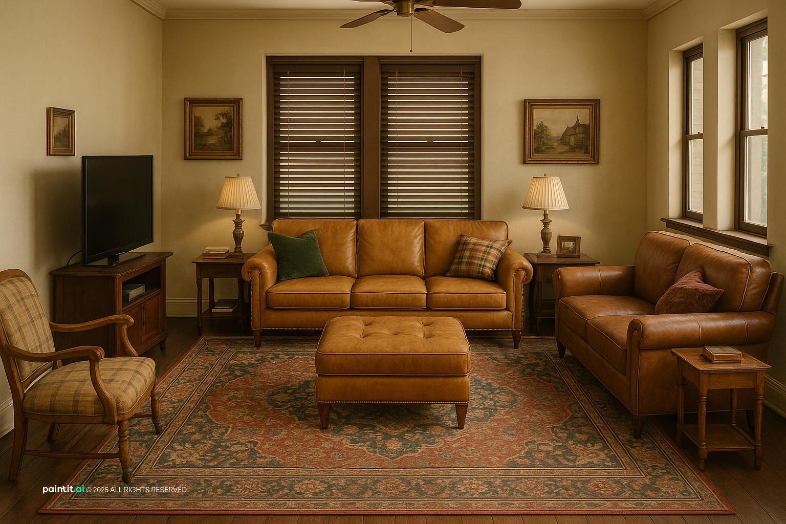 Wine Red Living Room: Elegant Decor Ideas | Paintit.ai - 18