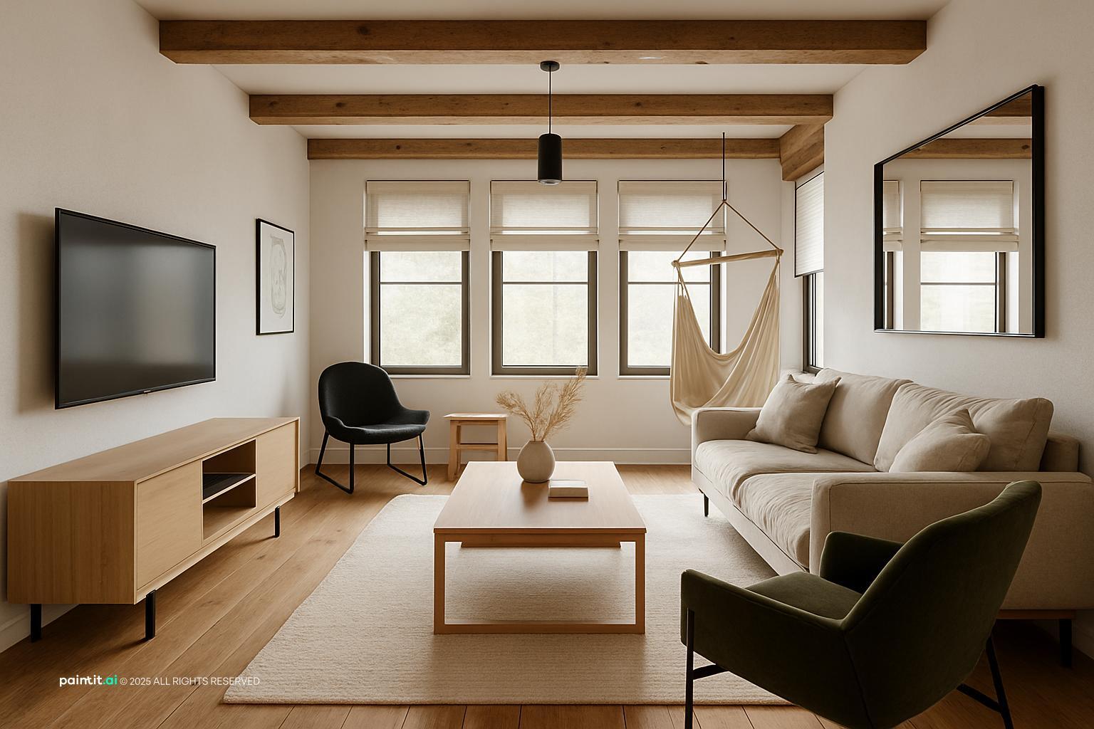 Vintage Industrial Living Room - Design Inspiration | Paintit.ai - 12