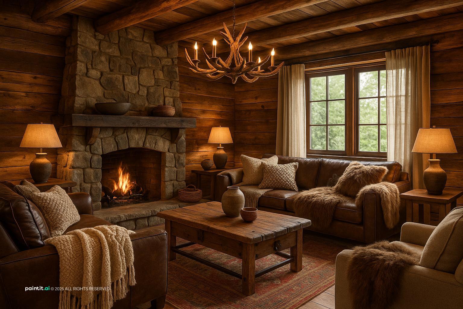 Wood Paneling Living Room Ideas - Design Inspiration | Paintit.ai - 32