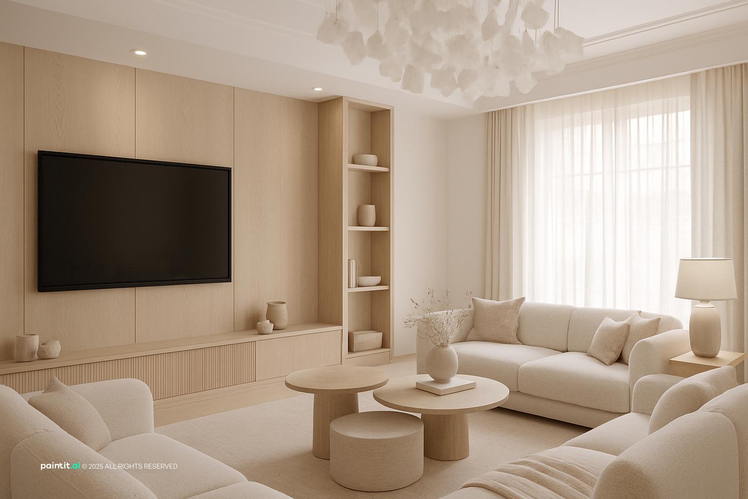 Zen Minimalist Living Room - Serene Interior Ideas | Paintit.ai - 30