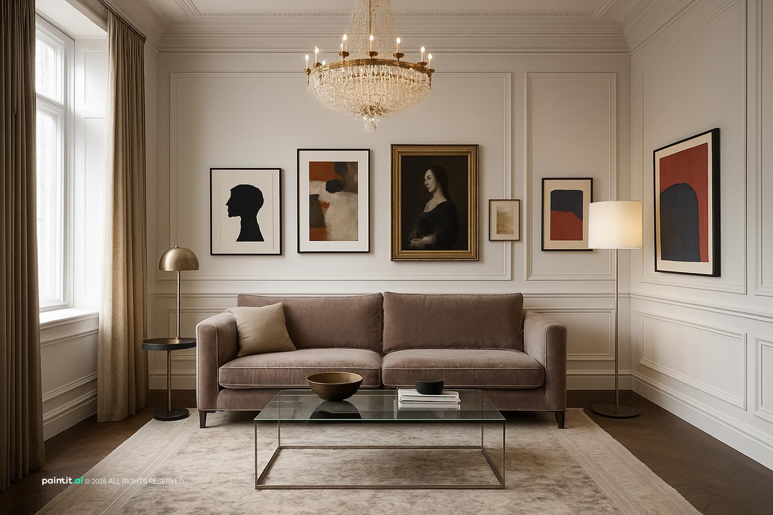 Traditional Classic Living Room Design with clean lines and a calm living room atmosphere.