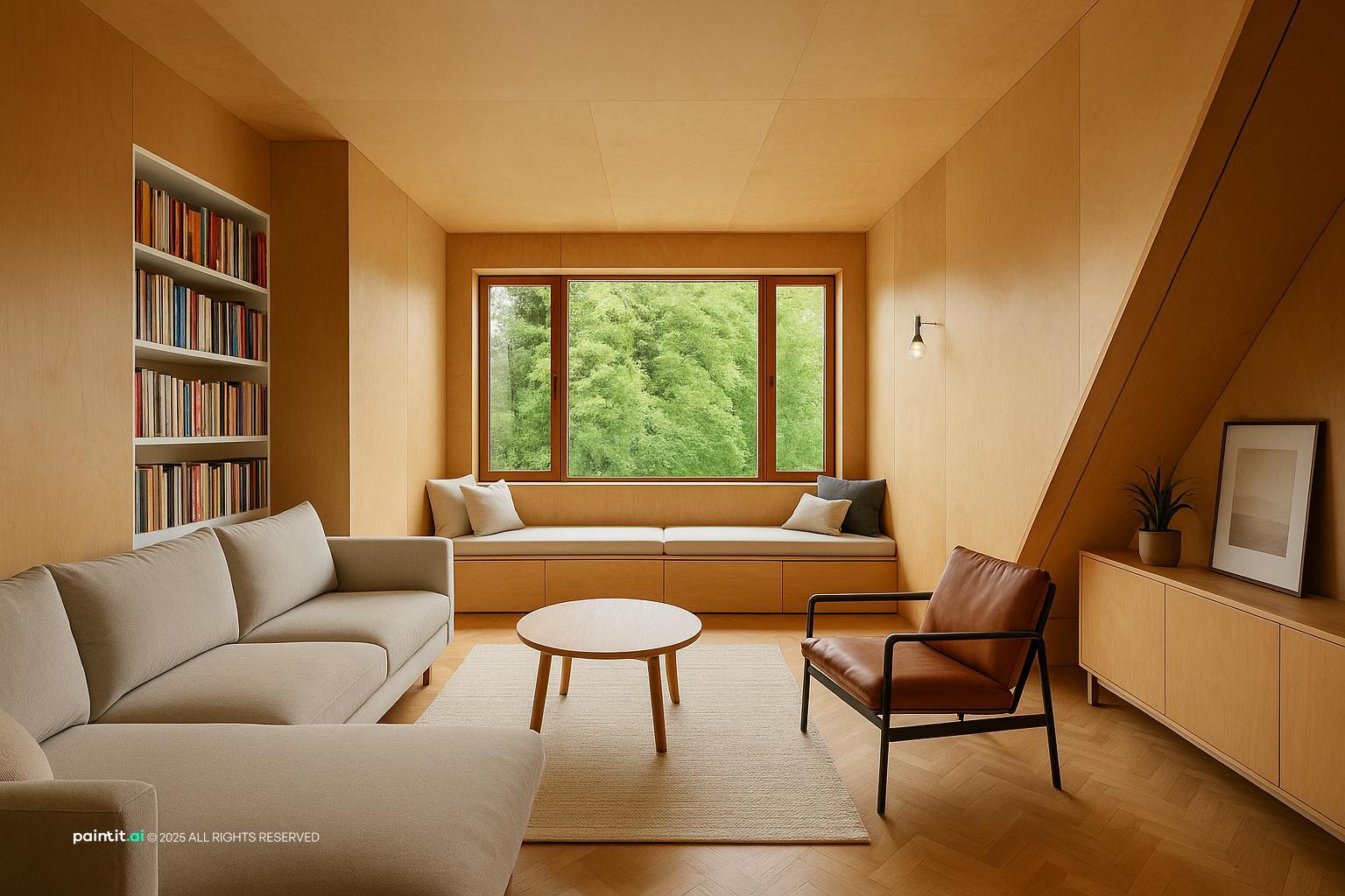 Living Room Library: Elegant Storage Solutions | Paintit.ai - 13