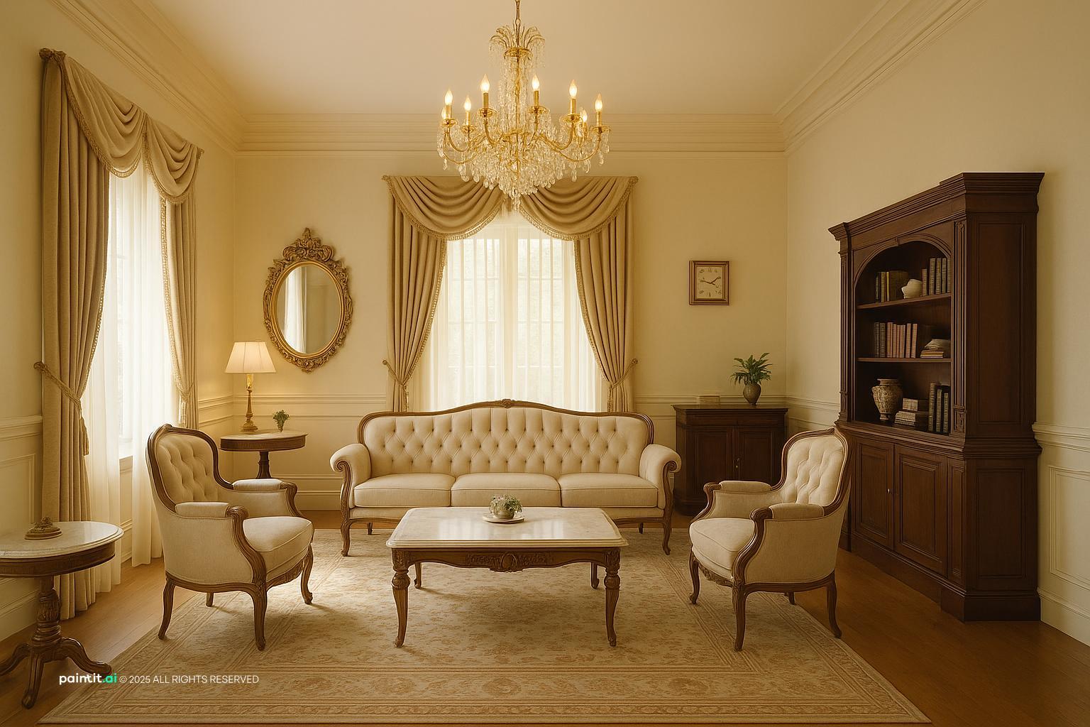Luxury Neoclassical Living Room - Design Inspiration | Paintit.ai - 13