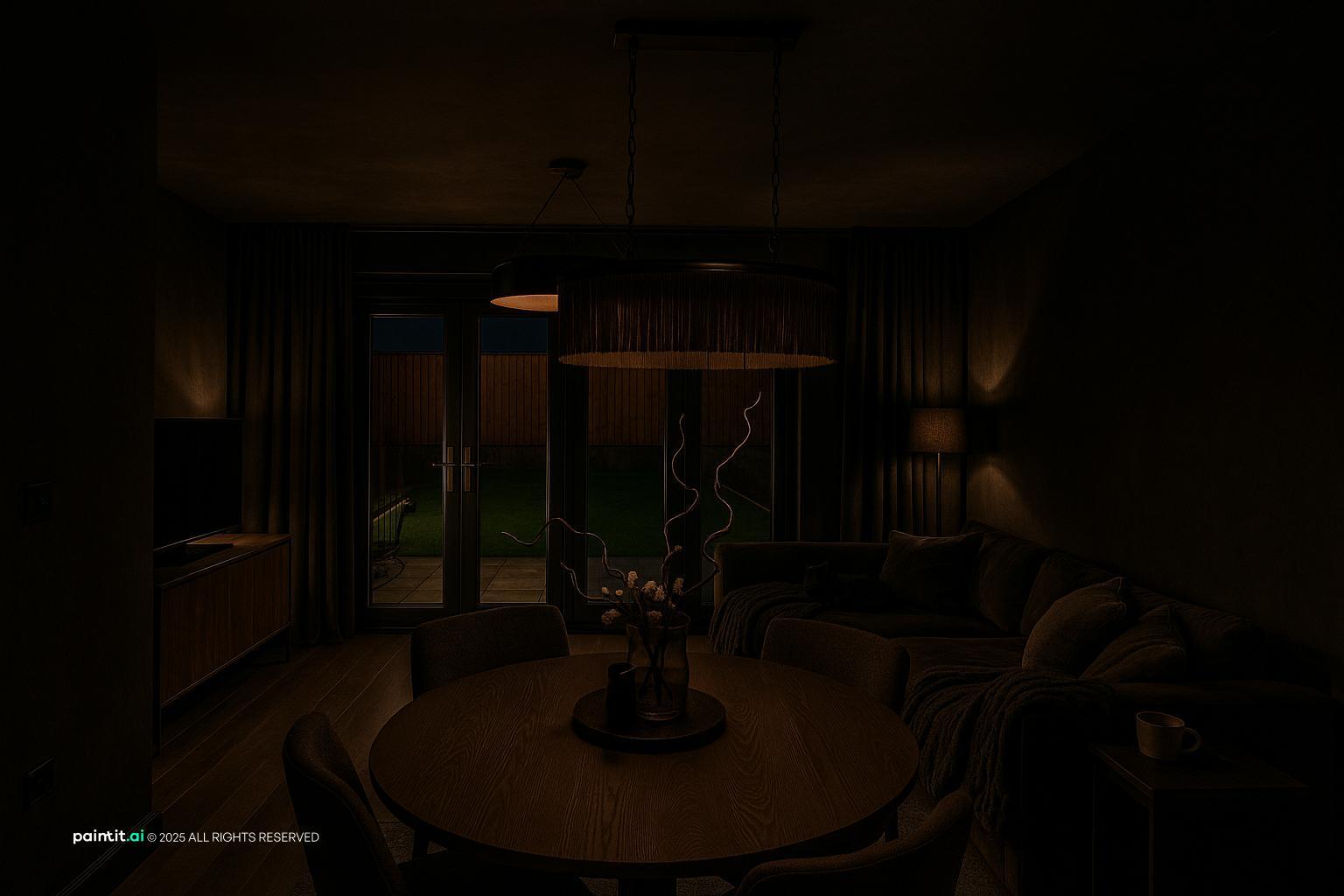 Cozy Dark Living Room: Interior Inspiration | Paintit.ai - 6