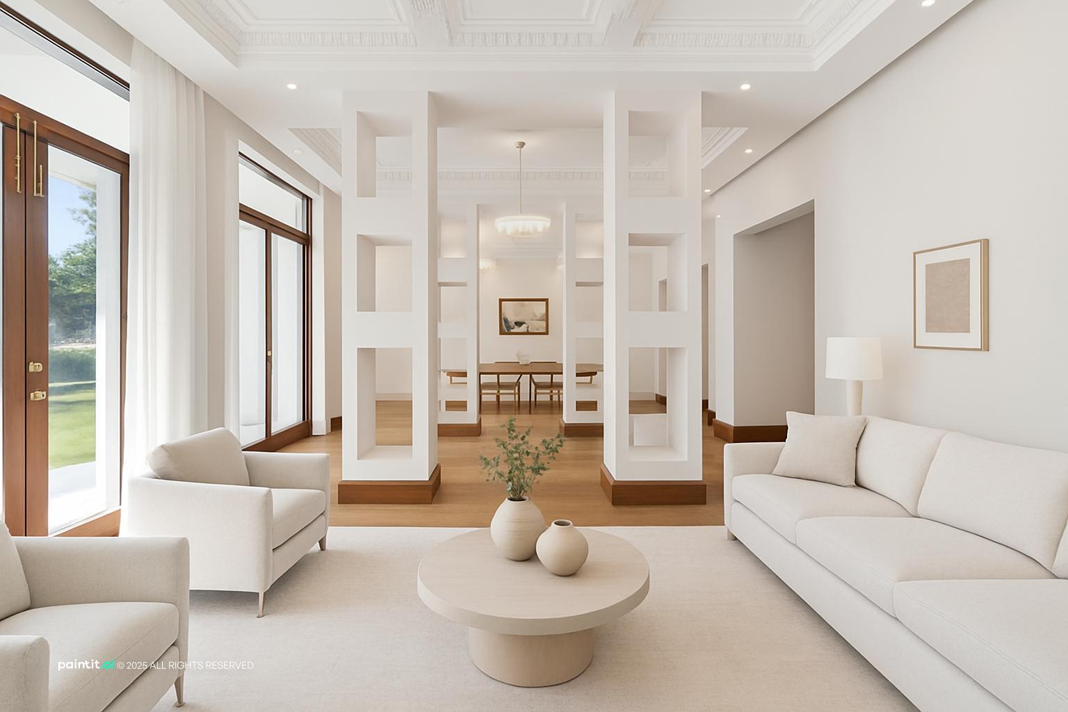 Wood Living Room Design - Timeless Interiors | Paintit.ai - 29