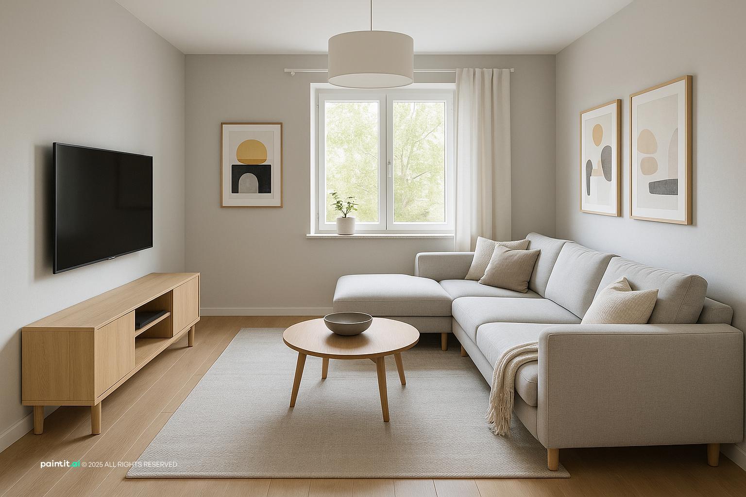 Modern Living Room Redesign with Soft Textiles showing soft textiles, layered neutrals, natural light for Living Room Makeover Ideas.