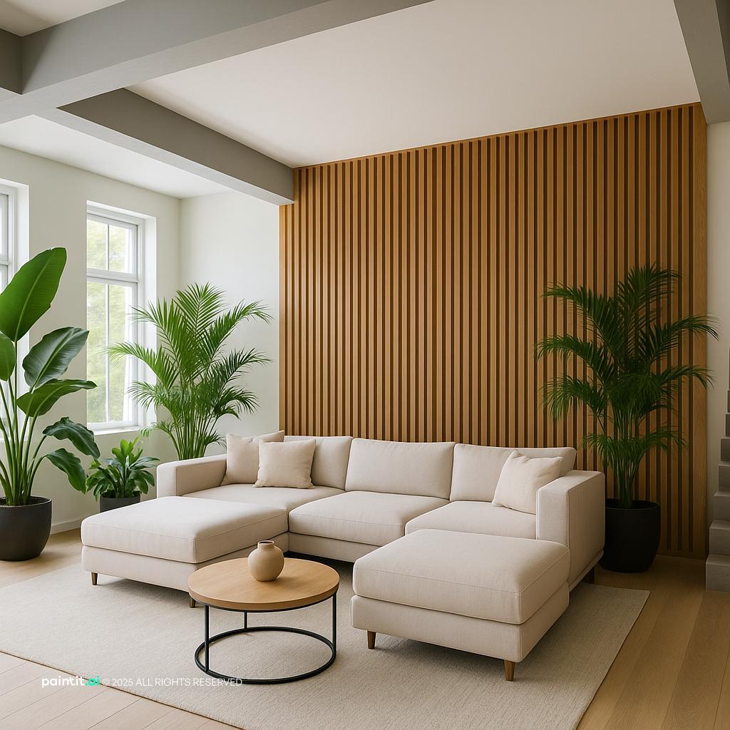 Biophilic Living Room: Nature-Inspired Design | Paintit.ai - 1