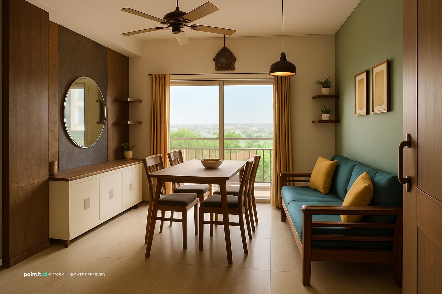 Small Rectangle Living Room Dining Room Combo: Space Saving Layouts | Paintit.ai - 6