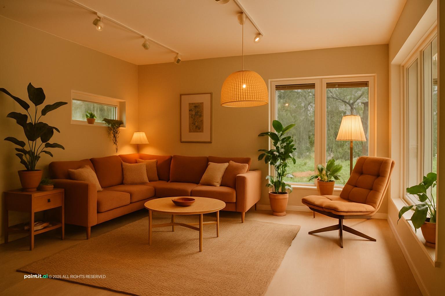 Rustic Scandinavian Living Room - Design Concepts | Paintit.ai - 8