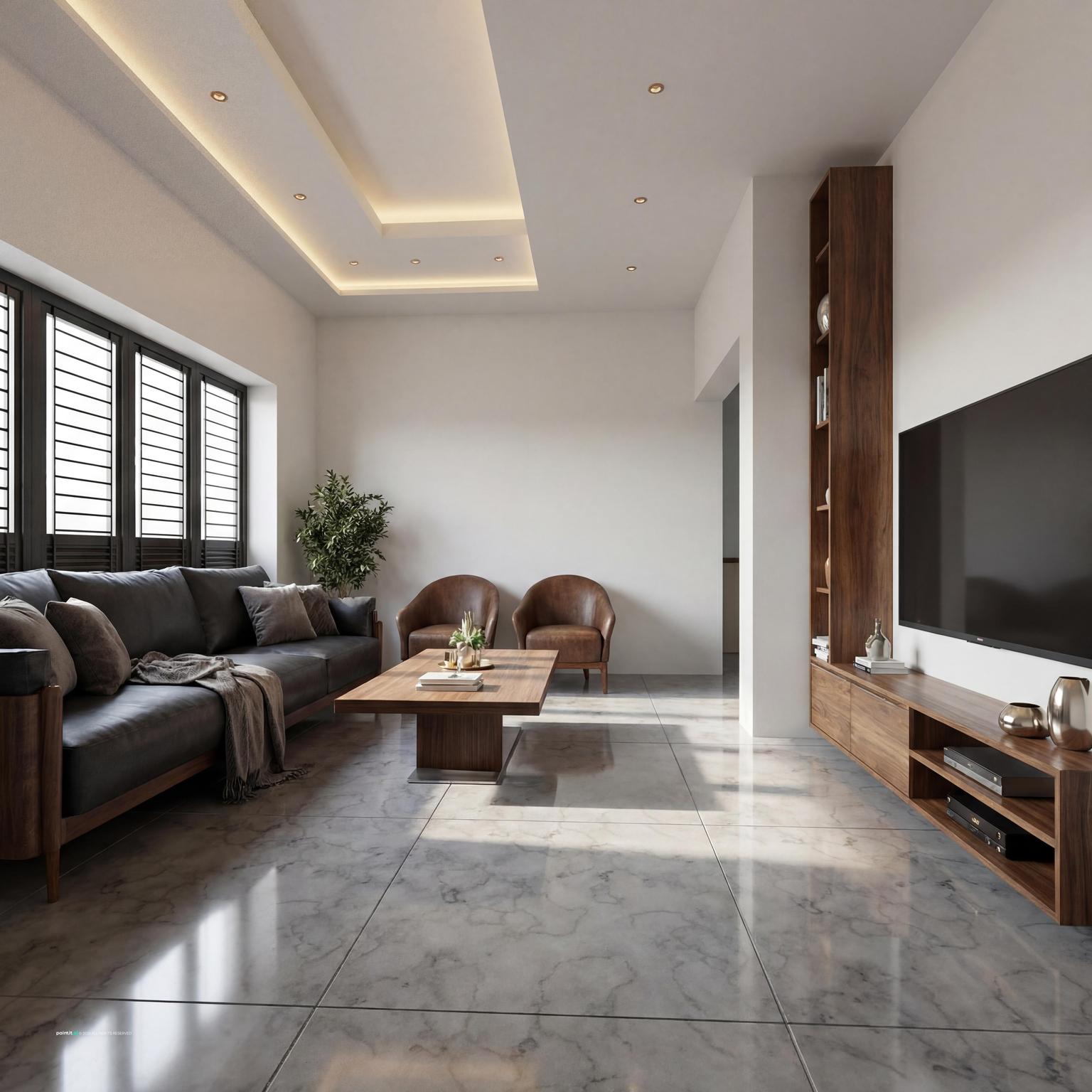 Cozy Dark Living Room: Interior Inspiration | Paintit.ai - 8