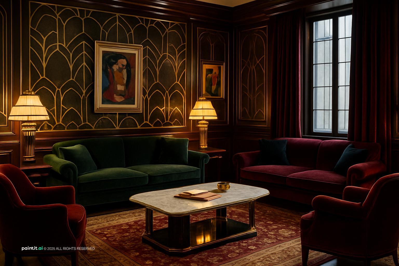 Dark Moody Living Room - Design Ideas | Paintit.ai - 9