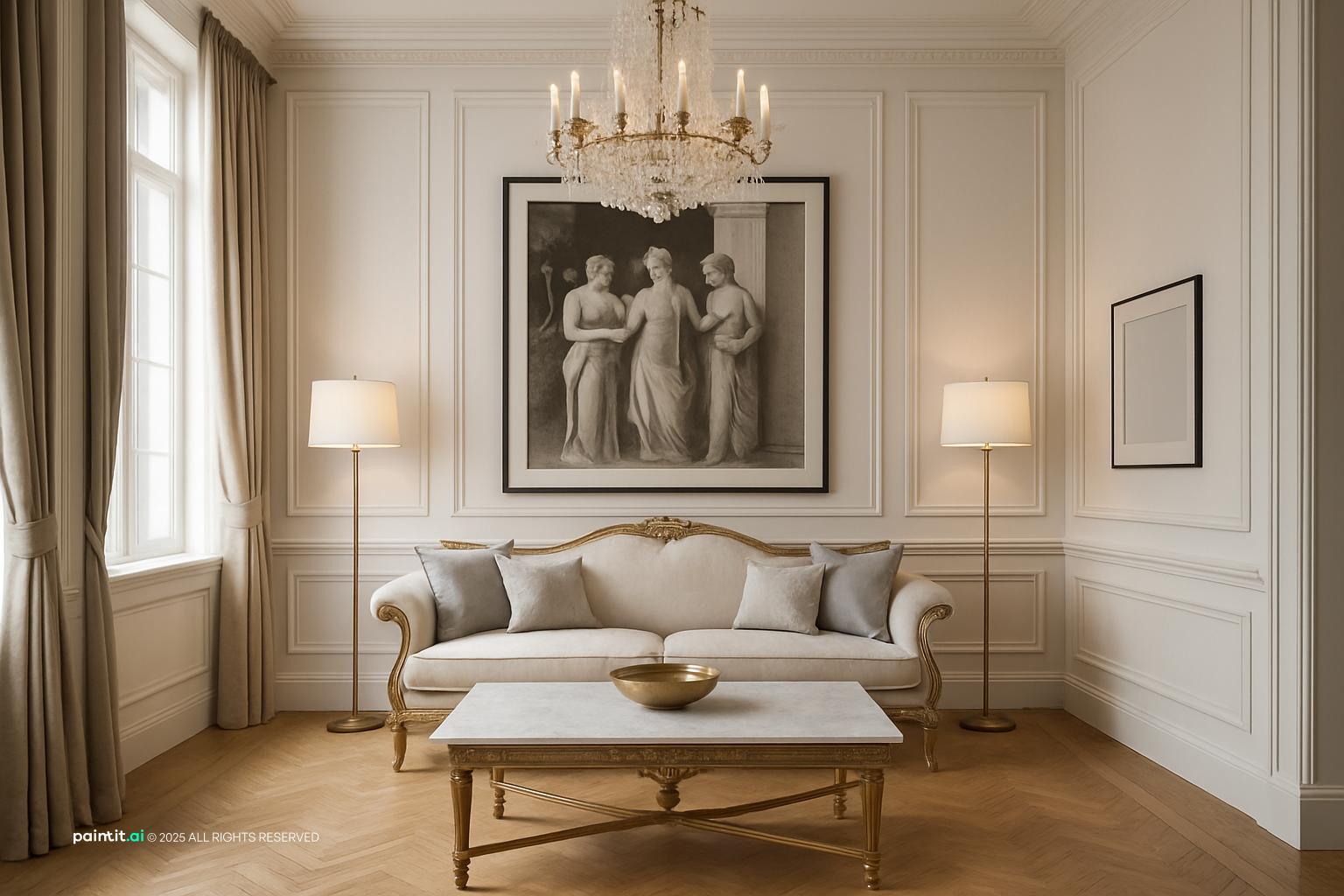 Luxury Classic Living Room - Elegant Design Inspiration | Paintit.ai - 12