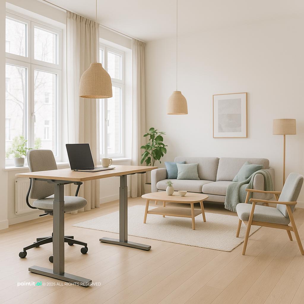 Scandinavian Contemporary Living Room Design white grey and blue living room