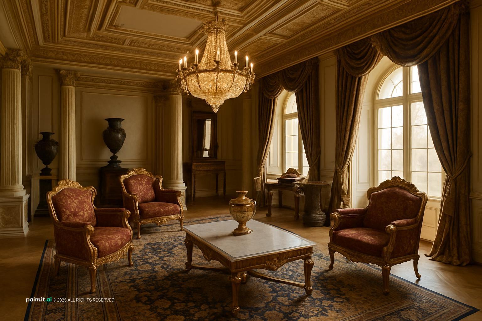 Wine Red Living Room: Elegant Decor Ideas | Paintit.ai - 6