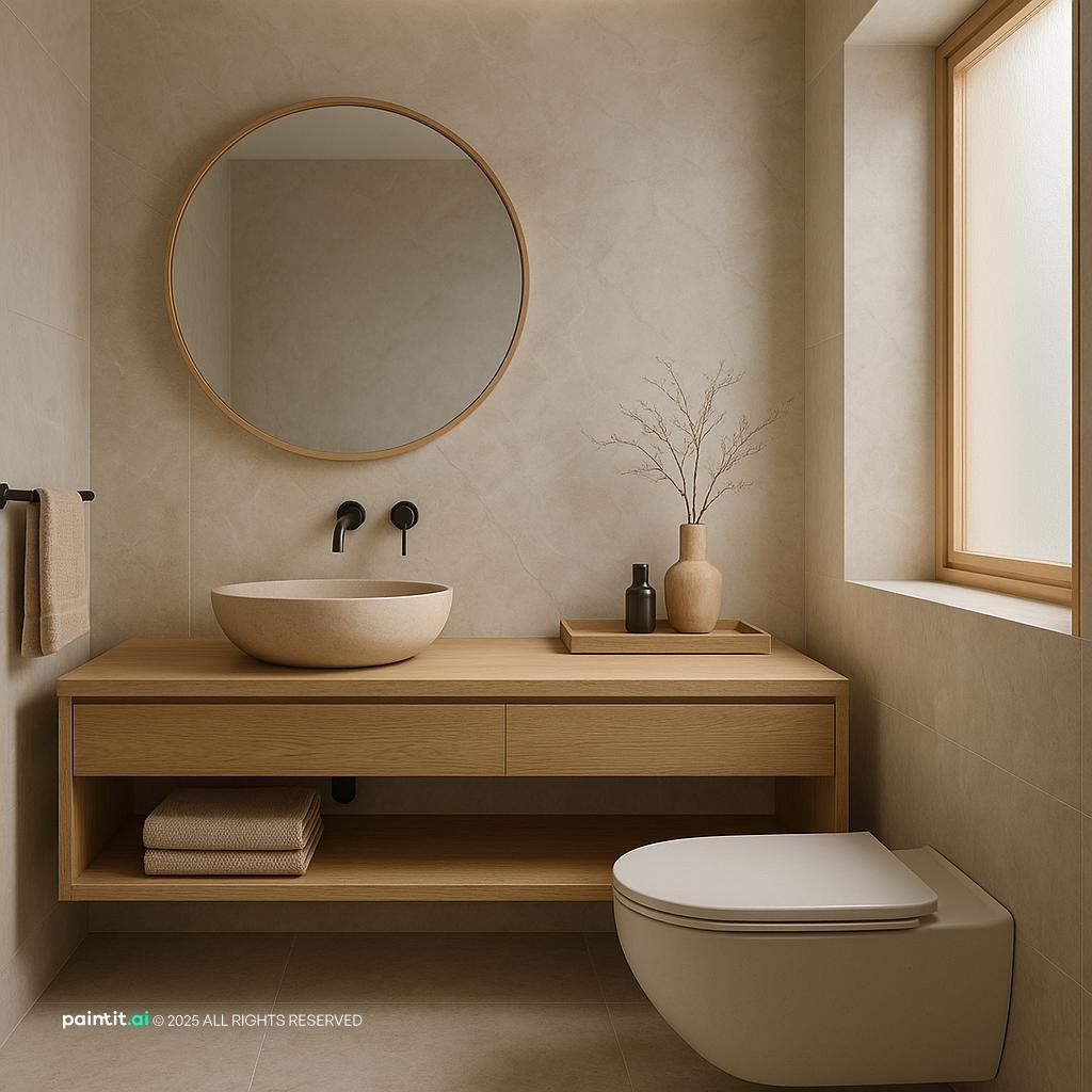 Japandi Bathroom Design: Serenity Meets Elegance for Muji Style Interior Design