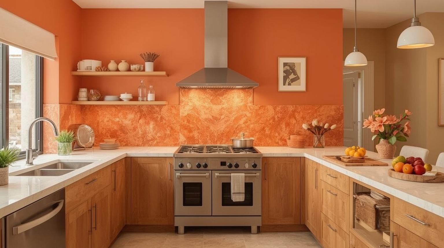 Orange Walls and Backsplashes