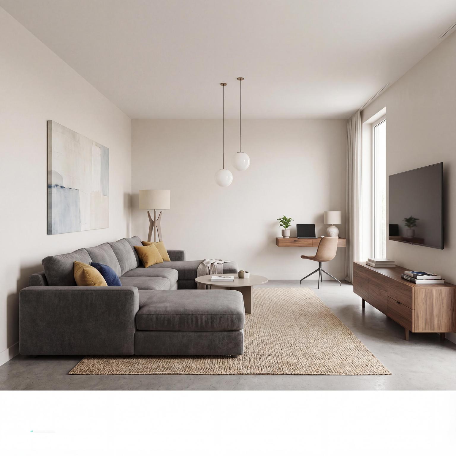 Modern Living Room Design Ideas 1960s living room with natural textures and a calm living room atmosphere.