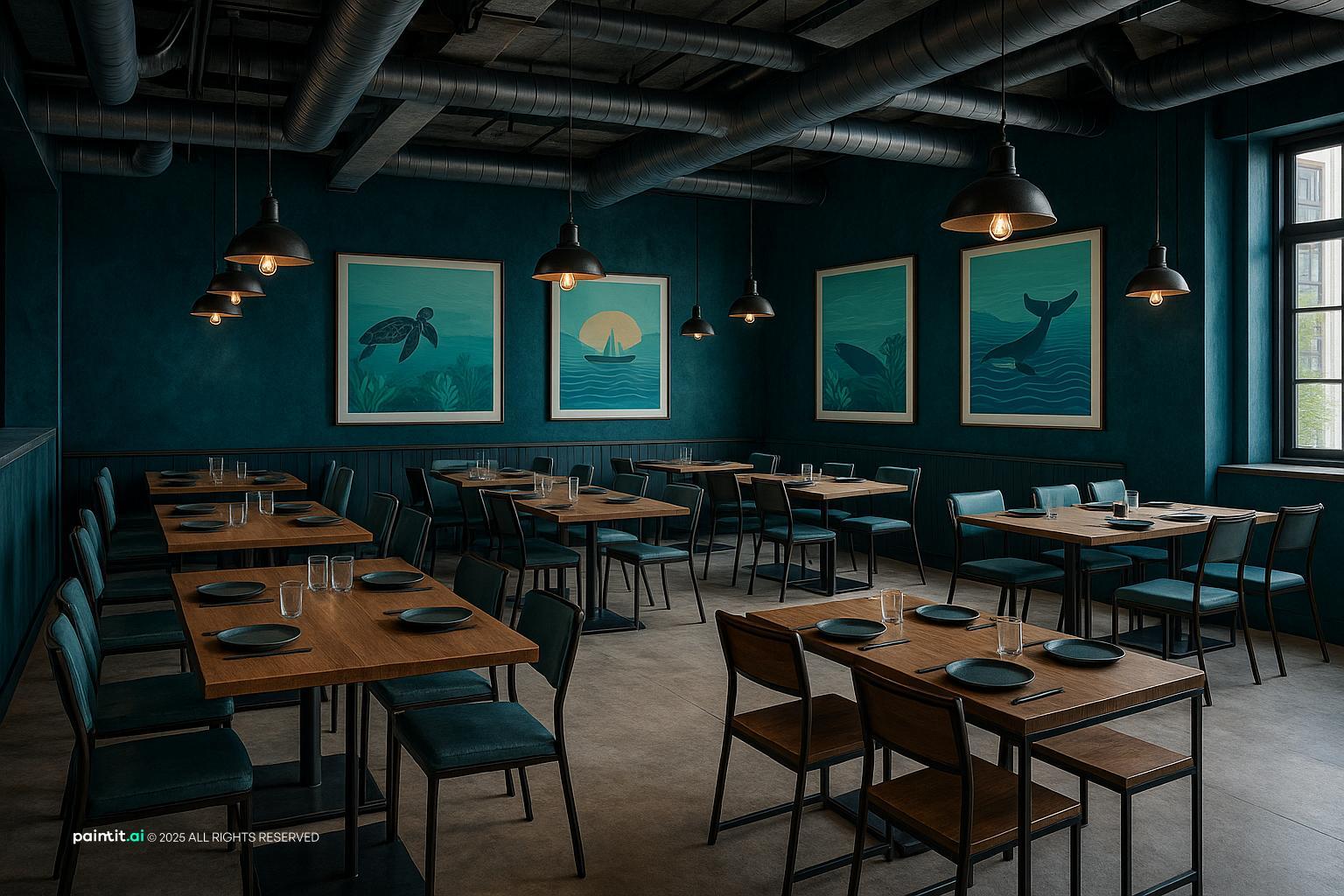 Small Indian restaurant interior design 2