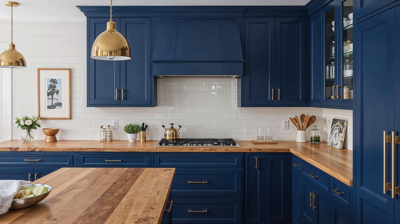 Classic Royal Blue Shaker Cabinets