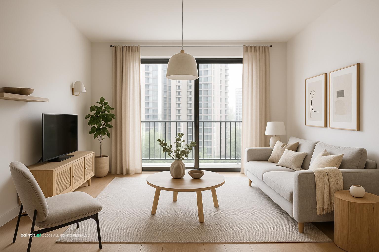 Rustic Scandinavian Living Room - Design Concepts | Paintit.ai - 20