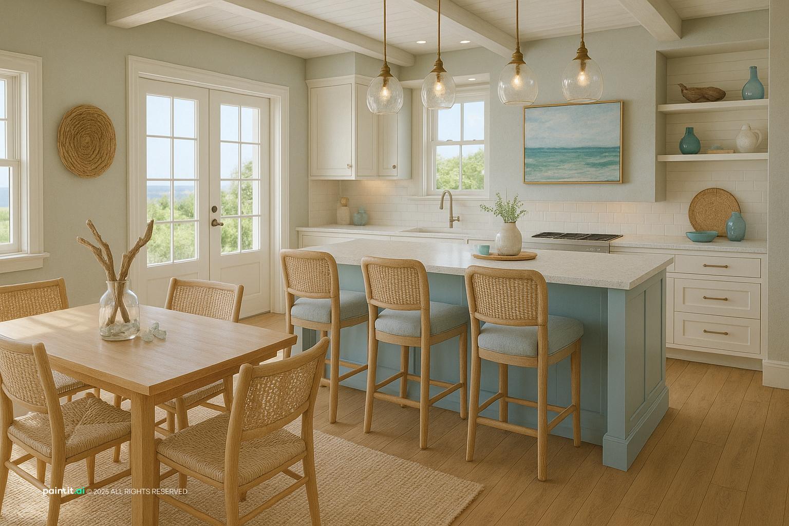 Florida Kitchen and Dining with Coastal Warmth