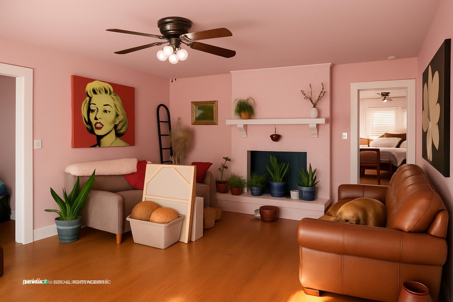 Light Pink Living Room - Design Inspiration | Paintit.ai - 17