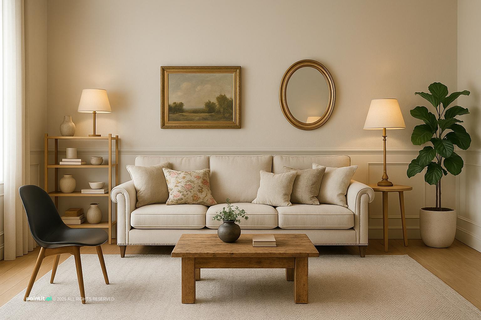 Estilo Clássico e Contemporâneo em Sala de Estar for Cottage Style Interior Design